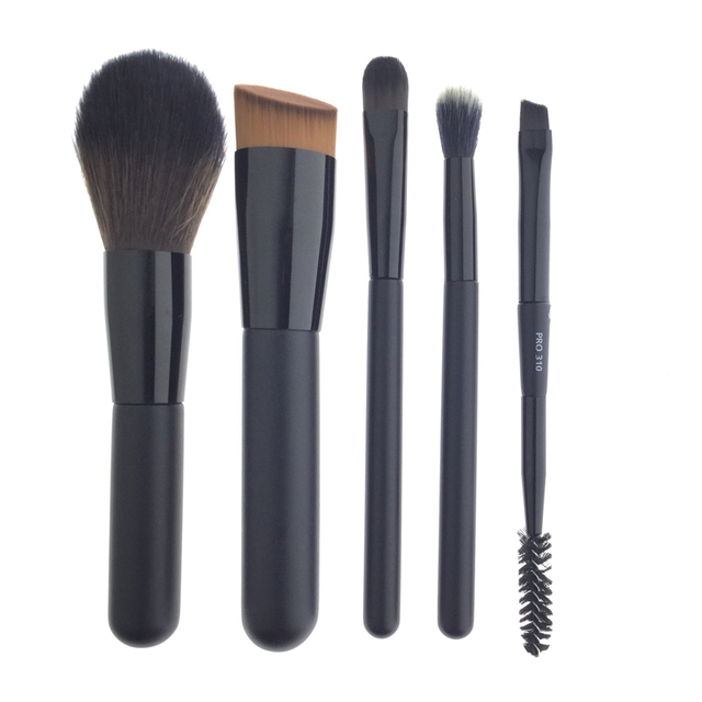 Portable Mini Makeup Brush Set With Pouch