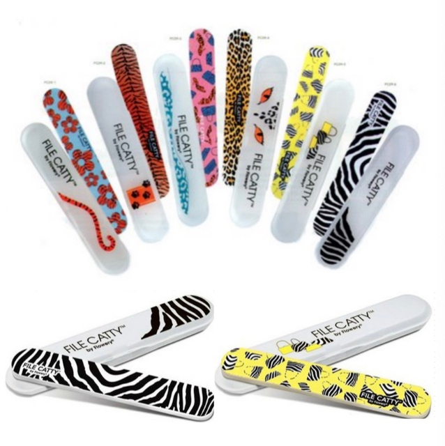 Emery Board Nail Files with Plastic Case