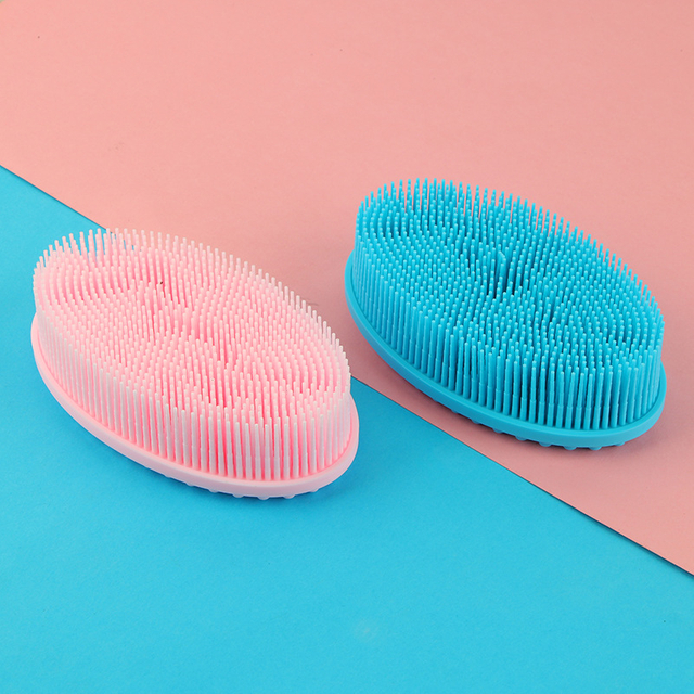 Pink Silicone Body Scrubber for Shower 