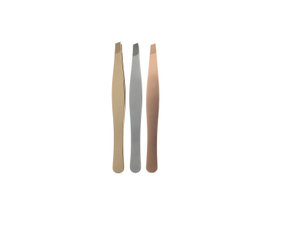 Professional Slanted Stainless Steel Eyebrow Tweezers 