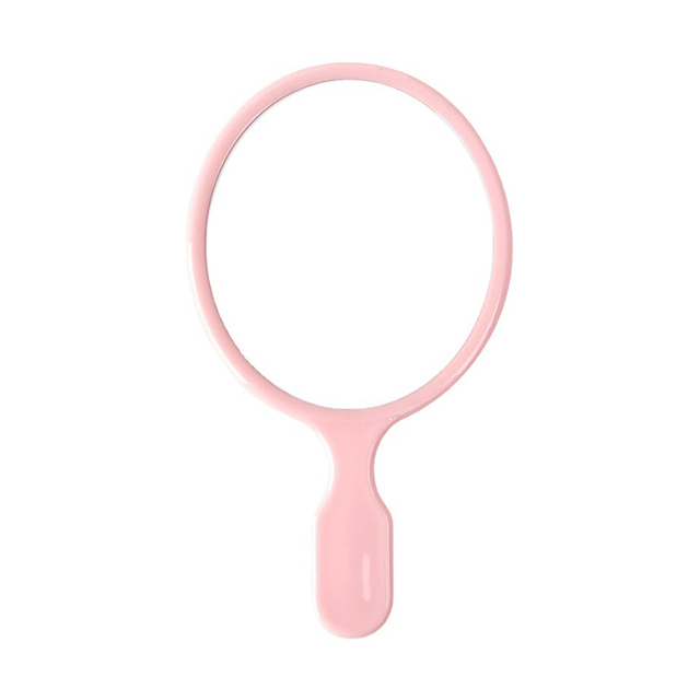 Oval Small Pink Handheld Mirror