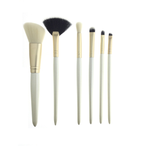 Golden White Face & Eye Makeup Brush Set (6 PCS)