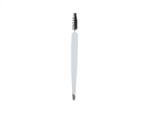 2 In1 Multifunctional Stainless Steel Eyelash Brush Eyebrow Tweezer